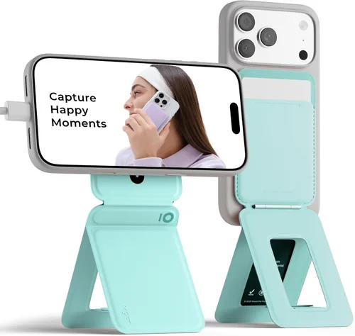 MOFT MOVAS - Cartera de trípode para iPhone, múltiples ángulos, soporte de teléfono ligero y portátil, cartera magnética de cuero vegano MOVAS,