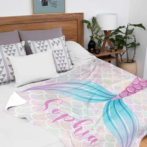 Miniatura 95 de Artsadd Manta de bebé personalizada para niños y niñas con nombre, manta personalizada con nombre de bebé con patrón de unicornio, manta