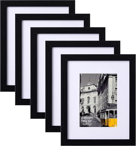 Miniatura 12 de eletecpro - Juego de 10 marcos de fotos de 5 x 7 pulgadas, collage de marcos de fotos para decoración de pared, muestra fotos de 4 x 6