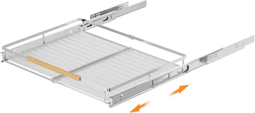Miniatura 7 de SANNO Organizador de gabinete extraíble, estante deslizante, organizador de ollas y sartenes, cajón de estante expandible, ancho 12.118.4 pulgadas
