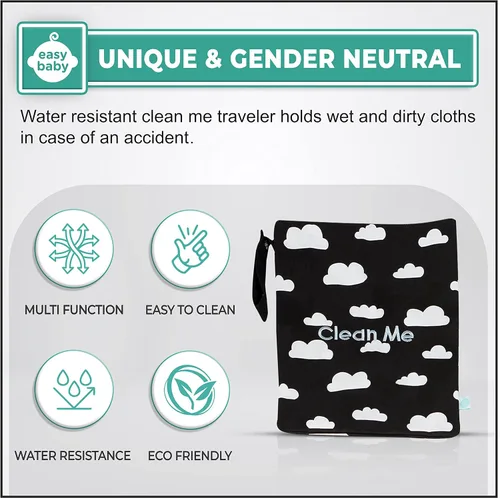 Miniatura 5 de Easy Baby - Pañal, biberón y suministros - Bolsas organizadoras y cambiador - Cambio, alimenta, viste y límpiame (paquete de 8 Brooklyn)