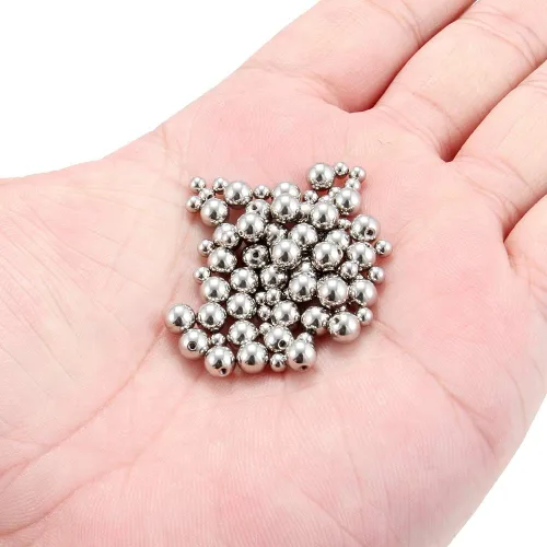 Miniatura 12 de Ruifan - 60-80 unidades, bolas de repuesto de acero quirúrgico 316L, joyería corporal, piercing, 16G 14G, producto unisex, para roscar en barra