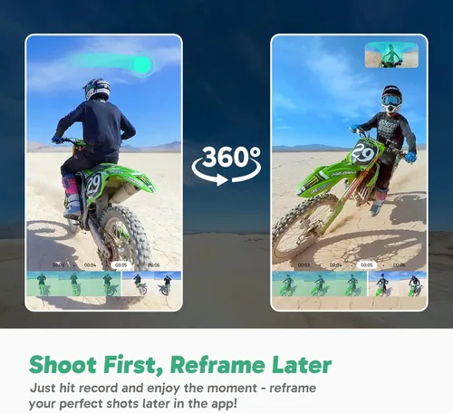 Miniatura 7 de AKASO 360 Cámara de acción resistente al clima de 360° - Video 360 de 5.7K con sensores de 1/2 pulgada de 48 MP, foto 360 de 72 MP, 360-SuperSmooth