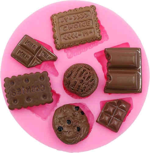 Miniatura 4 de Juego de moldes de silicona para galletas de caramelo de caramelo, proyectos de herramientas de elaboración de fondant epoxi, colgante de fondant