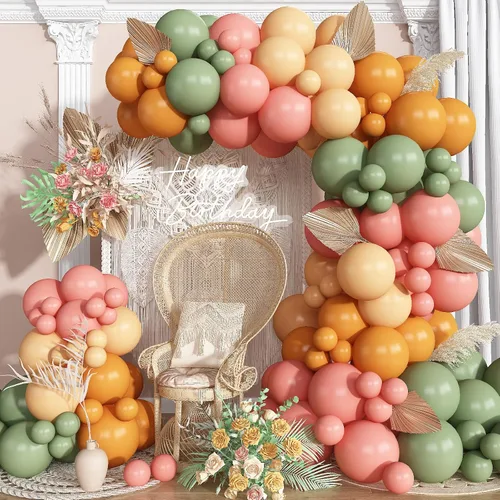 Miniatura 29 de HILAVO Kit de Arco de Globos Pastel Macaron Rosa Azul Verde Morado Amarillo Color Pastel Arcoíris Confeti Globos de Látex Guirnalda para Pascua