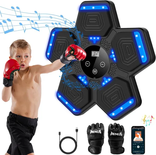 Miniatura 9 de LOLBOX Music Boxing Machine for Adults & Kids - Smart Punching Machine with Boxing Gloves, Wall Boxing Punching Pad for Home, Office, Gym