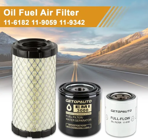 Miniatura 3 de GETOPAUTO 11-6182 11-9059 11-9342 Kit de mantenimiento del filtro de aire de combustible de aceite compatible con Thermo King Tripac APU o Evolution
