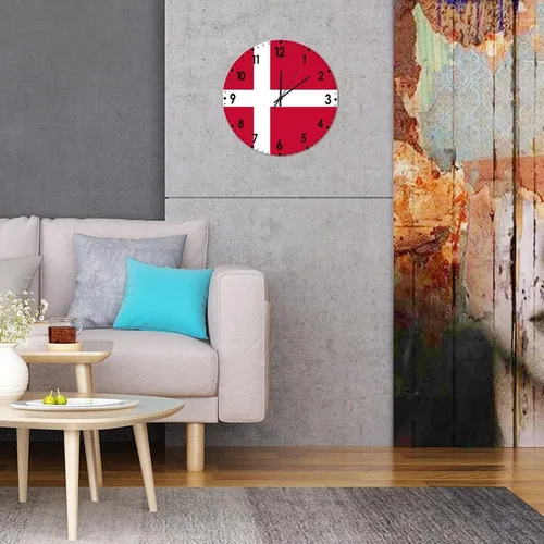 Miniatura 63 de Cheyan Reloj de pared con bandera de Canadá de 12 pulgadas, silencioso, sin tictac, de PVC, funciona con pilas, reloj redondo decorativo, regalo