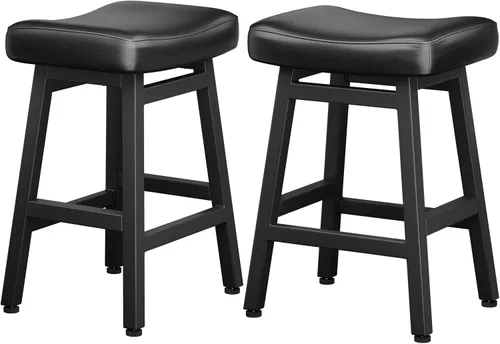 Miniatura 9 de Raynesys - Juego de 2 taburetes de bar de altura de mostrador, Taburetes de bar de 24 pulgadas para encimera de cocina, Taburetes de cocina