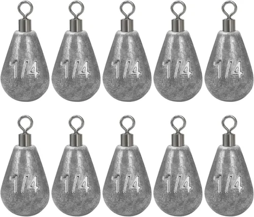 Miniatura 17 de BLUEWING Pesas de pesca giratorias de fundición de 1/2oz-8oz Drop Shot Dipsey plomo agua salada