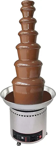 Fuente de chocolate de 4/5/6/7 niveles, máquina de fusión eléctrica de acero inoxidable 304, olla de fondue de chocolate con control de temperatura