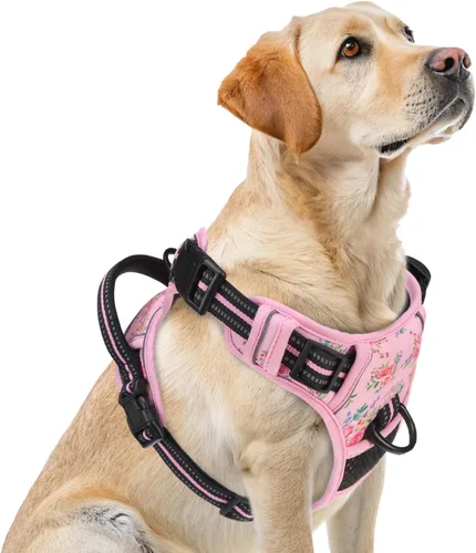 Miniatura 12 de PUPTECK Arnés para perro sin tirones para perros grandes, arnés para perro ajustable reflectante con mango de fácil control, arnés para mascotas
