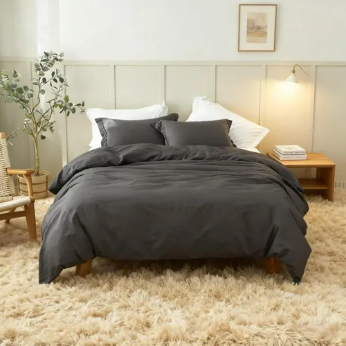 Miniatura 15 de Simple&Opulence - Juego de funda de edredón de lino francés 104"x 92" - 5 piezas (1 funda de edredón, 4 fundas de almohada) - Mezcla de lino natural