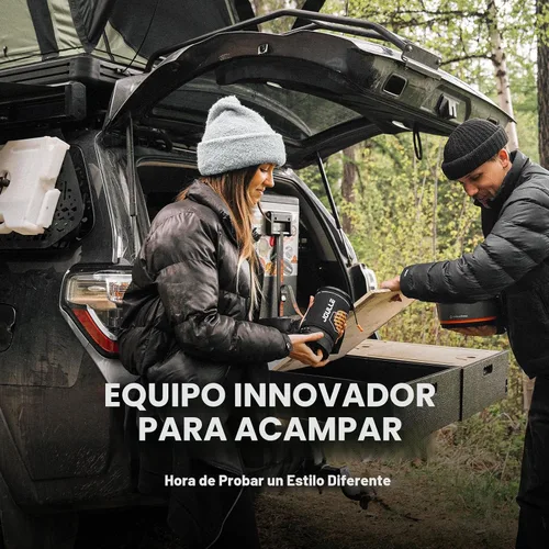 Miniatura 6 de Stoke Voltaics Cafetera Eléctrica de Prensa Francesa, 120V Hervir Agua y Prensar Café 2-en-1, Diseño Portátil para Viajes, Camping, Preparación