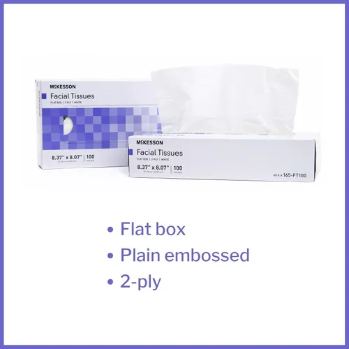 Miniatura 2 de McKesson Cajas de pañuelos faciales [100 unidades] tejido, 2 capas