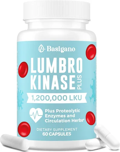 Suplemento de lumbroquinasa, 1,2 millones de LKU - Cápsulas de 120 mg, potente alternativa de nattoquinasa con enzimas proteolíticas y mezcla de