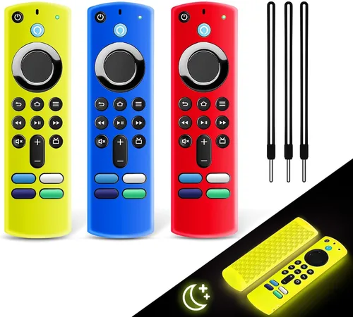 Miniatura 9 de Paquete de 3 fundas de silicona para control remoto Fire TV Stick 4K/Alexa Voice Remote 3ª generación, funda protectora de silicona antideslizante