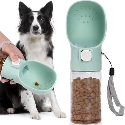 Miniatura 11 de Colorday Dispensador de golosinas de mano para perros, bolsa integrada para clicker y golosinas, comedero de mano para entrenamiento de cachorros