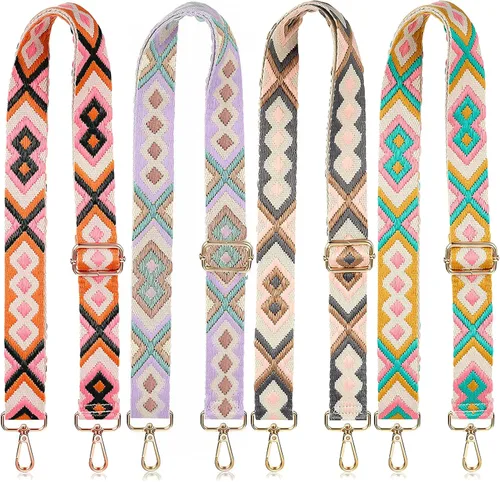 MIUSKATL 4 correas ajustables para bolso, coloridas correas cruzadas de repuesto, correa de hombro de guitarra para bolsos