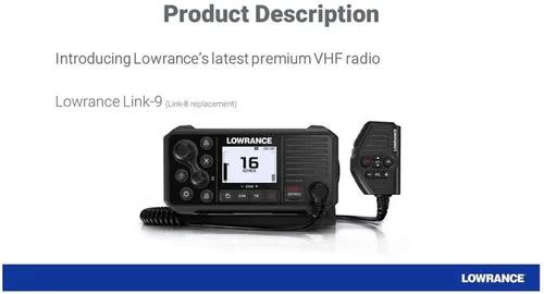 Miniatura 3 de Lowrance - Radio marítima VHF, DSC, AIS-RX, Link-9