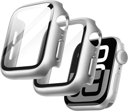 Miniatura 43 de JETech Funda con protector de pantalla para Apple Watch SE 3/2/1 (2025/2022/2020)/Series 6 5 4 de 1.575 pulgadas, cubierta protectora total, Negro