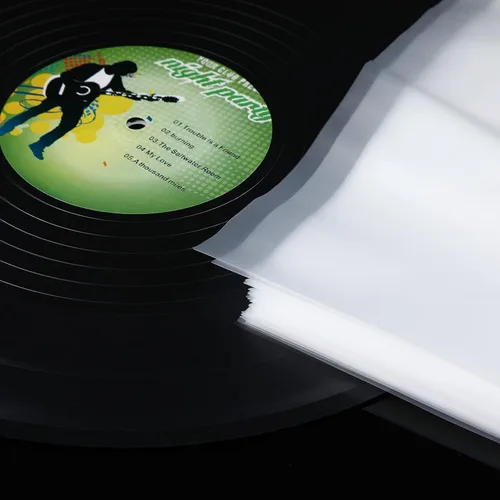 Miniatura 3 de Zonon 100 Pieces LP Inner Sleeves 12 Inch Vinyl Record Sleeves Proper Protection Anti Static Round Bottom for Long Playing Collections