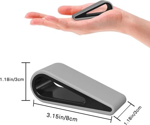 Miniatura 7 de MoKo Soporte universal para teclado de computadora portátil/computadora, [4 unidades] antideslizante de silicona inclinable con cuña elevadora Gris