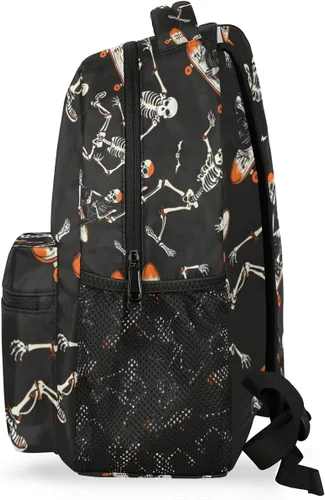 Miniatura 5 de Pardick Mochilas de calavera de Halloween para niños y niñas, divertidas y ligeras de 16 pulgadas, mochila escolar para laptop, mochila