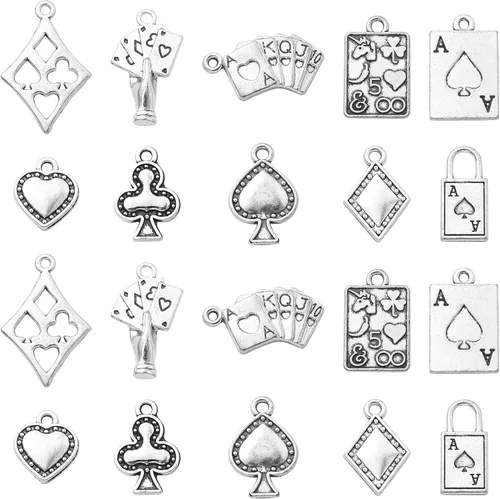 Miniatura 17 de LiQunSweet 100 piezas de 10 estilos antiguos de vida oceánica, dijes de peces de animales marinos para manualidades, collares, pulseras