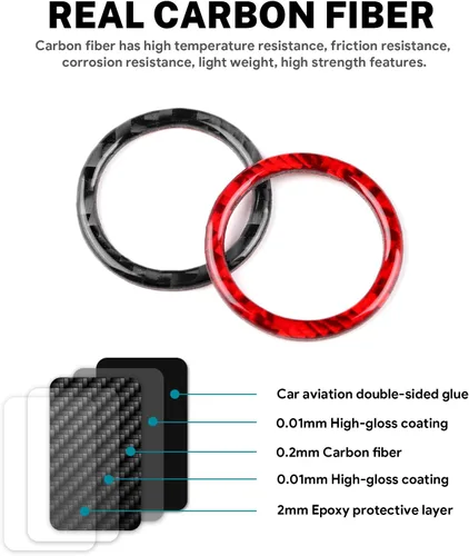 Miniatura 6 de AIRSPEED Funda para consola central de automóvil Subaru WRX/WRX STI 2022 2023, marco de botón de reinicio de viaje, marco de fibra de carbono