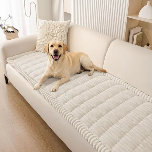 Miniatura 24 de Smiry Funda de Sofá para Perros Lavable, Fundas de Sofá para Mascotas Antideslizantes y Peludas para Sofá de 3 Cojines Apto para Mascotas, Protector