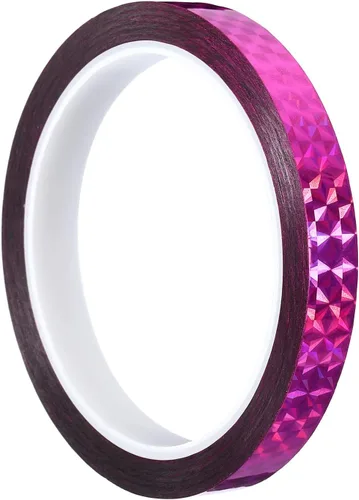Miniatura 38 de PATIKIL Cinta prisma de 0.2 pulgadas x 55 yardas, adhesivo reflectante holográfico metalizado para detallar decoración de pared, arte de decoración