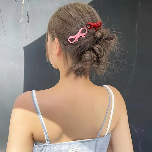 Miniatura 5 de Paquete de 5 horquillas de pelo francés, 4.1 pulgadas de acetato para mujer, horquilla de lazo, horquilla francesa en forma de U, horquillas