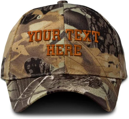 Miniatura 9 de Gorra de béisbol de camuflaje con texto personalizable, gorras de caza/papá para hombres y mujeres