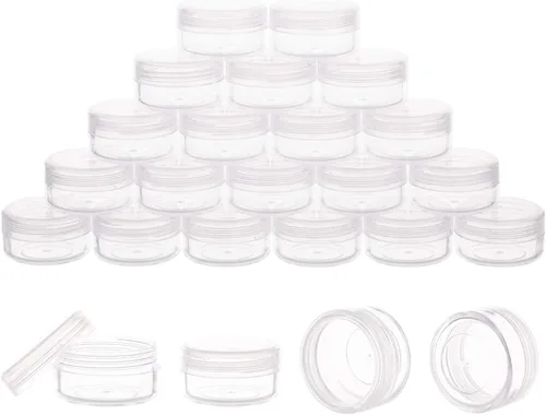 Miniatura 13 de Contenedor de muestra de 10 gramos con tapas, 10 paquetes de tarros de muestra, pequeño contenedor de viaje cosmético para maquillaje, loción