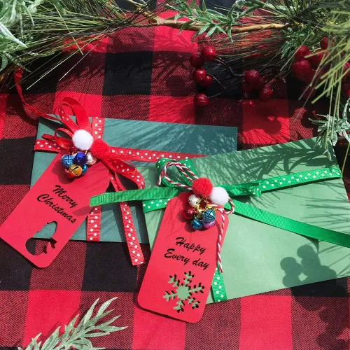 Miniatura 9 de Winlyn Juego de 475 coronas de cascabel de Navidad, adornos para árbol de Navidad, kit de manualidades, tallos de felpilla metálica, pompones