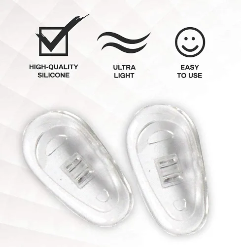 Miniatura 2 de 50 almohadillas para la nariz para gafas o lentes de ojos, antideslizantes, cómodas, duraderas, de silicona con forma de lágrima, adecuadas para 25