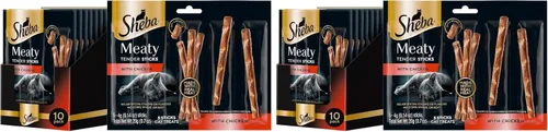 Miniatura 17 de Sheba Palitos Tiernos de Carne Premios para Gatos con Sabor a Pollo, 0.14 oz., 5 Unidades, Paquete de 10 (50 Palitos en Total)