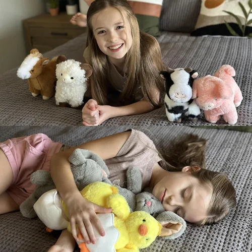Miniatura 4 de MaoGoLan Paquete de 10 peluches de animales de granja a granel con caballo, vaca, perro, gato y más, juguetes educativos, decoración de fiesta