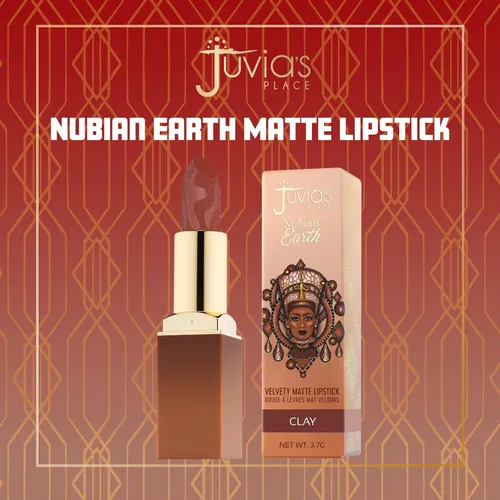 Miniatura 5 de Juvia's Place Nubian Earth Matte Lipstick Clay - Lápiz labial hidratante de larga duración, maquillaje de labios ricamente pigmentado, cremoso