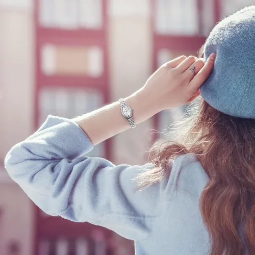 Miniatura 7 de BERNY Relojes de plata para mujer, delicado reloj de pulsera para mujer, reloj de pulsera pequeño impermeable 3ATM, reloj de cuarzo analógico
