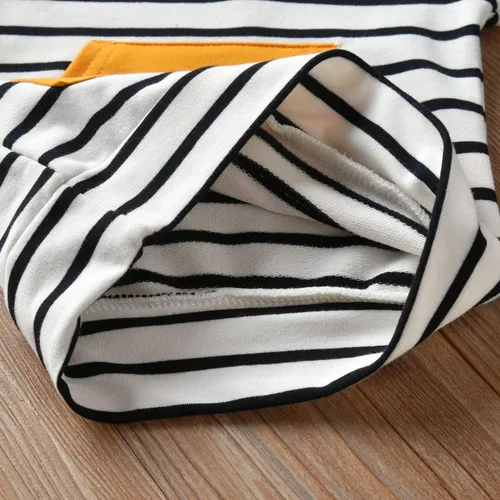 Miniatura 5 de Conjunto de sudadera con capucha de manga larga a rayas para bebé (niño) de Rebey