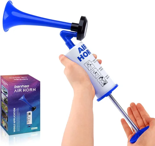 Miniatura 10 de Bocina de aire portátil, BANHAO Bocina de aire de aluminio de ruido fuerte para seguridad de botes, coches, eventos deportivos, bocina de aire