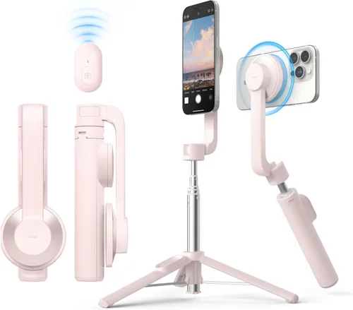 Miniatura 7 de elago Trípode magnético para selfie compatible con MagSafe para iPhone y Galaxy, fuerte magnetismo, portátil, ligero, extensible