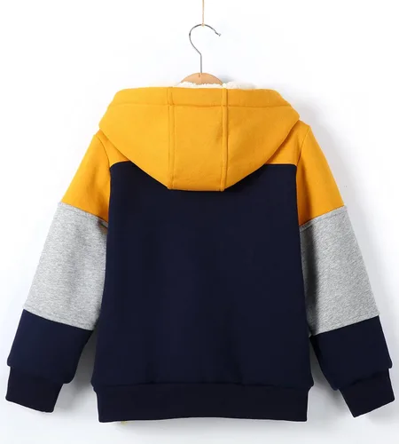 Miniatura 3 de Bumeex - Sudadera Sherpa con capucha, forro polar y cremallera para niño