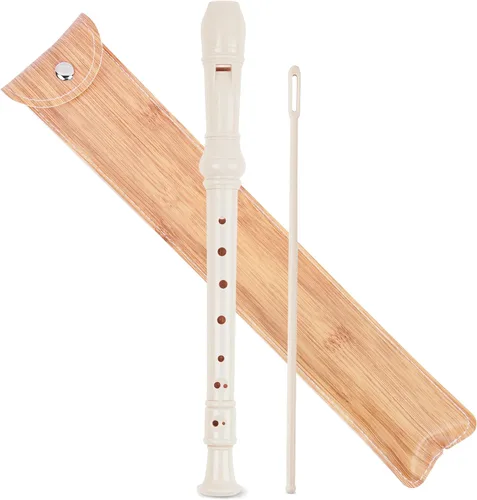 Miniatura 36 de Flauta para principiantes, niños y adultos, 8 agujeros, soprano, flauta de música con varilla de limpieza y funda de cuero para estudiantes