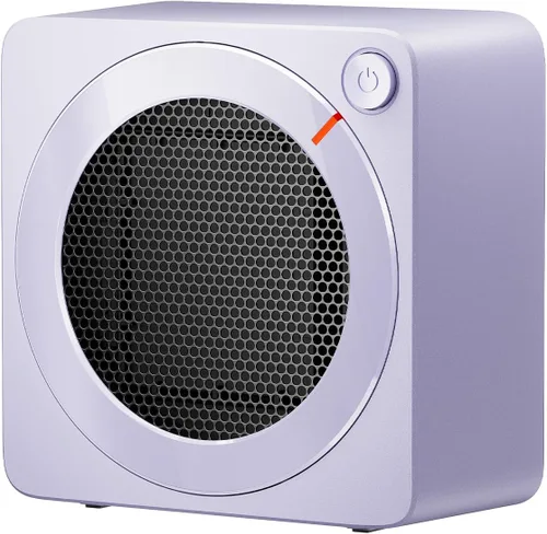 Gaiatop Mini calentador de espacio, ligero PTC de cerámica de calentamiento rápido, 500 W, eficiencia energética para uso en interiores, Morado