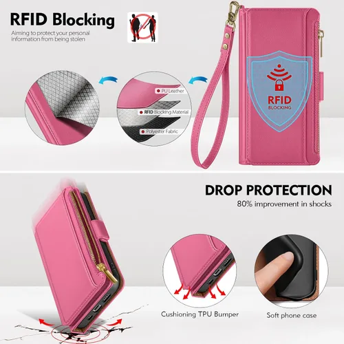 Miniatura 4 de Antsturdy Funda compatible con Motorola Moto G Stylus 5G 2022 con tarjetero para mujeres y hombres, funda de teléfono con bloqueo RFID, funda