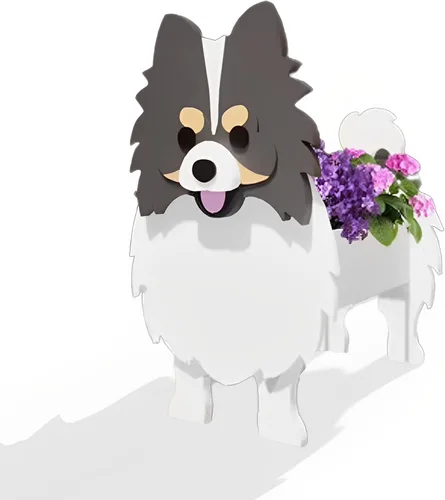 Miniatura 65 de Macetero de flores para perros, regalos para mujeres, bonitas macetas de PVC para perros, macetas para interiores y exteriores, maceta de jardín
