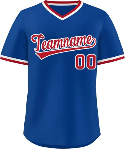 Miniatura 25 de KXK - Camiseta de béisbol personalizada con nombre y número cosidos, estilo Hip Hop, con cuello en V, atlética, para hombres, mujeres y jóvenes